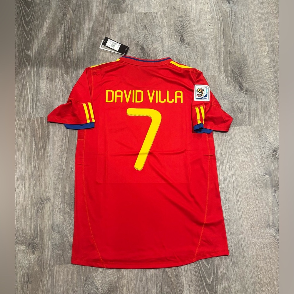 David Villa Spain Home Jersey World Cup 2010